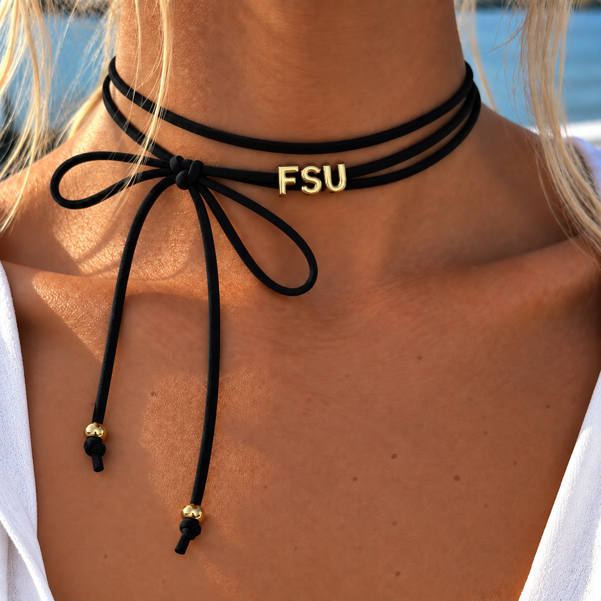 BowTie FSU Necklace (red/black)