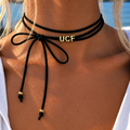 UCF BowTie Necklace (black/white)