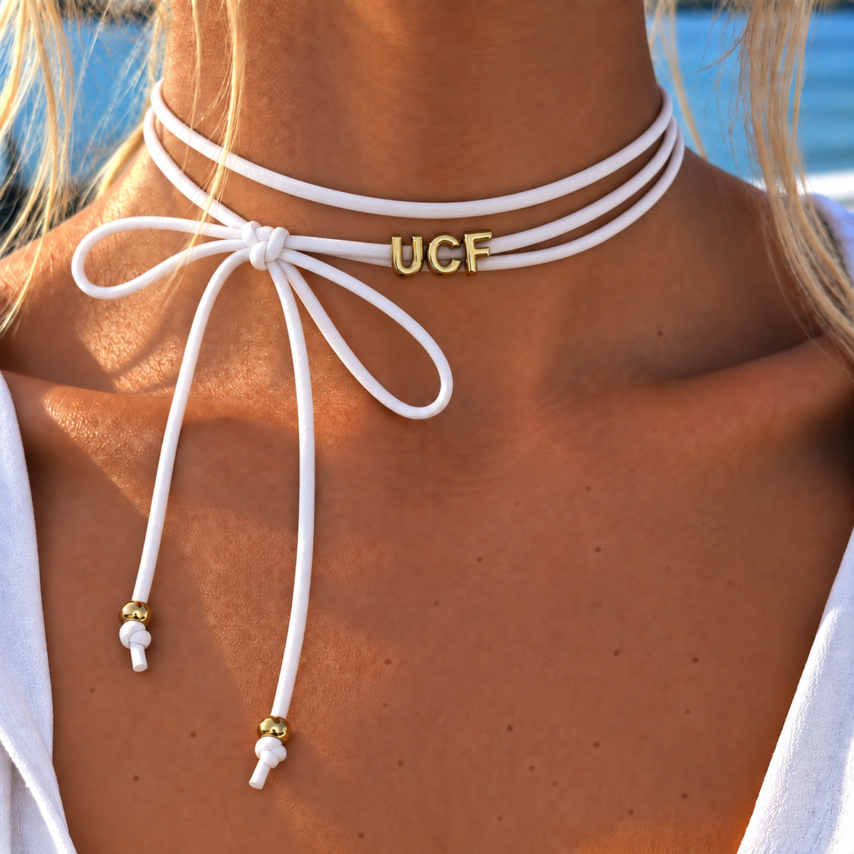 UCF BowTie Necklace (black/white)
