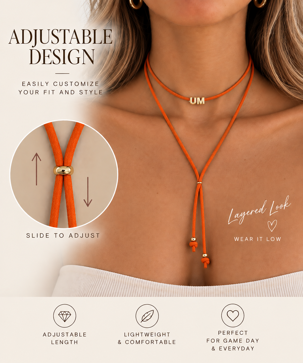 UM Adjustable Necklace