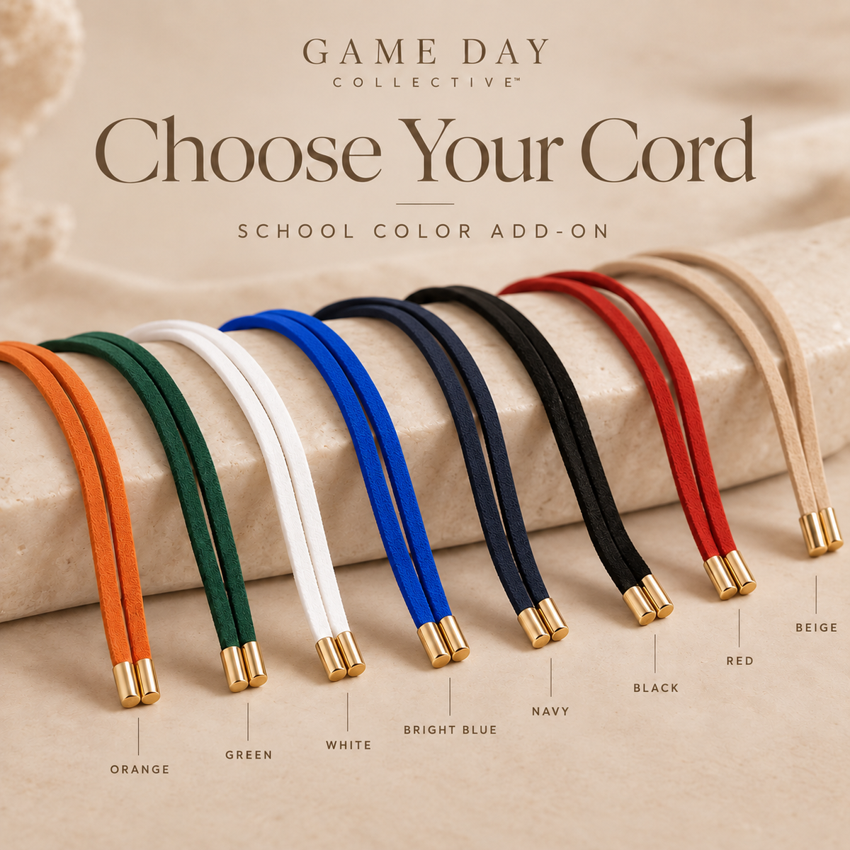 Long Wrap Cord — Choose Your School Color
