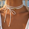 BowTie UM Necklace (white/orange/green)